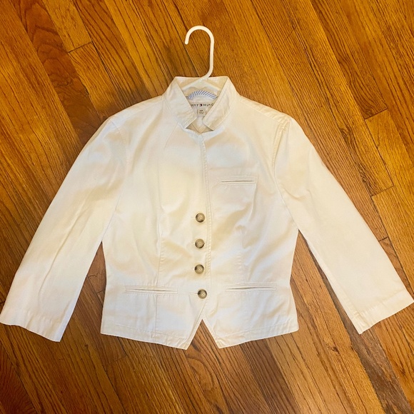 Tommy Hilfiger cropped jacket, Size: Small, White - Picture 1 of 8